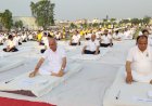 स्पोर्ट्स स्टेडियम में हुआ भव्य योग आयोजन