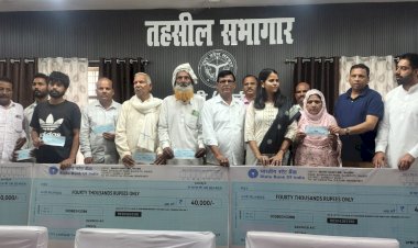 बहेड़ी में गेहूं अग्निकांड पीड़ित किसानों को मिली बड़ी राहत