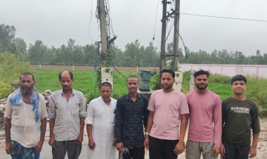 ट्रांसफार्मर खराब, ग्रामीणों का प्रदर्शन