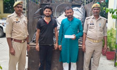 बिजली के तार चोरी करने वाले दो आरोपी गिरफ्तार, 620 फीट तार बरामद