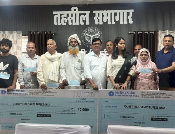 बहेड़ी में गेहूं अग्निकांड पीड़ित किसानों को मिली बड़ी राहत