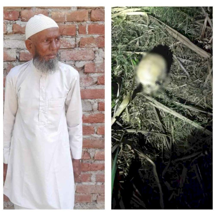 तीन माह से गायब बुजुर्ग का गन्ना के खेत में मिला कंकाल