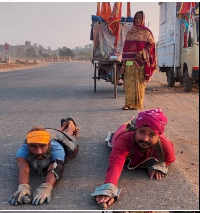 नरेश चंद्र गंगवार की 12 वर्षों की दंडवत यात्रा