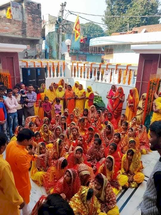 बरेली: सेंथल के शिव पार्वती मंदिर में अखंड रामायण पाठ शुरू
