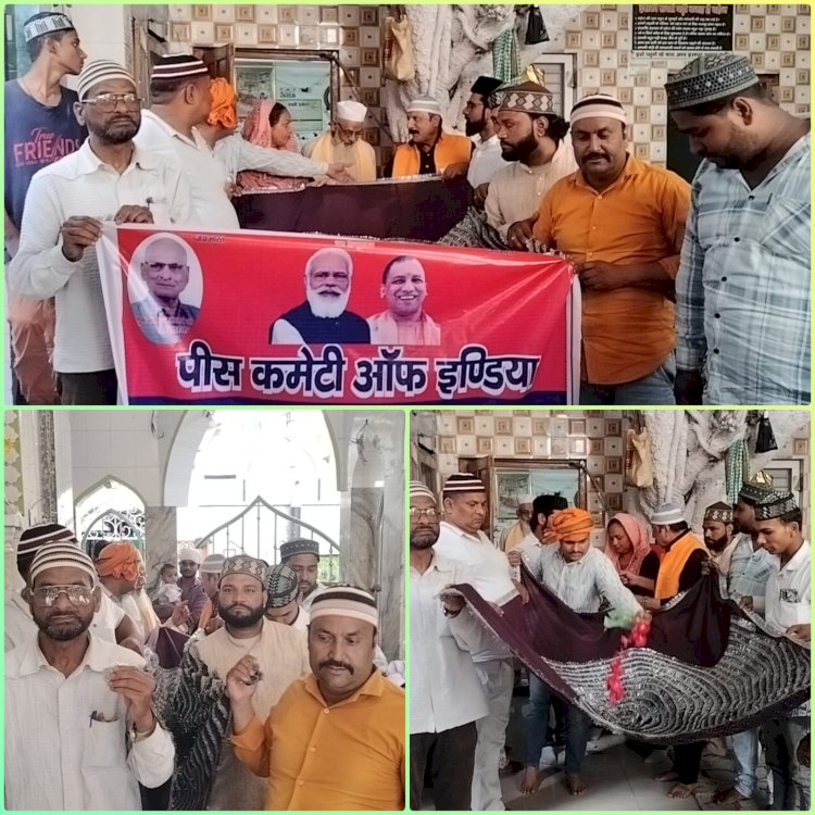 पीएम मोदी के 12 वर्ष पूर्ण होने पर नदीम इकबाल ने दरगाह शहदाना वली पर चढ़ाई चादर