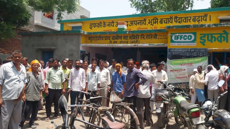 बरेली: रोहिली खाद केंद्र पर यूरिया न मिलने पर भड़के किसान