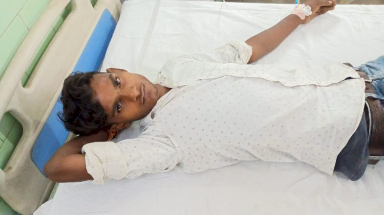 खेत पर गए युवक को सांप ने डसा