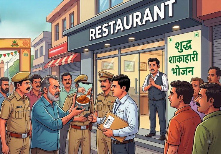आस्था से खिलवाड़  चिकन परोसने का वीडियो वायरल